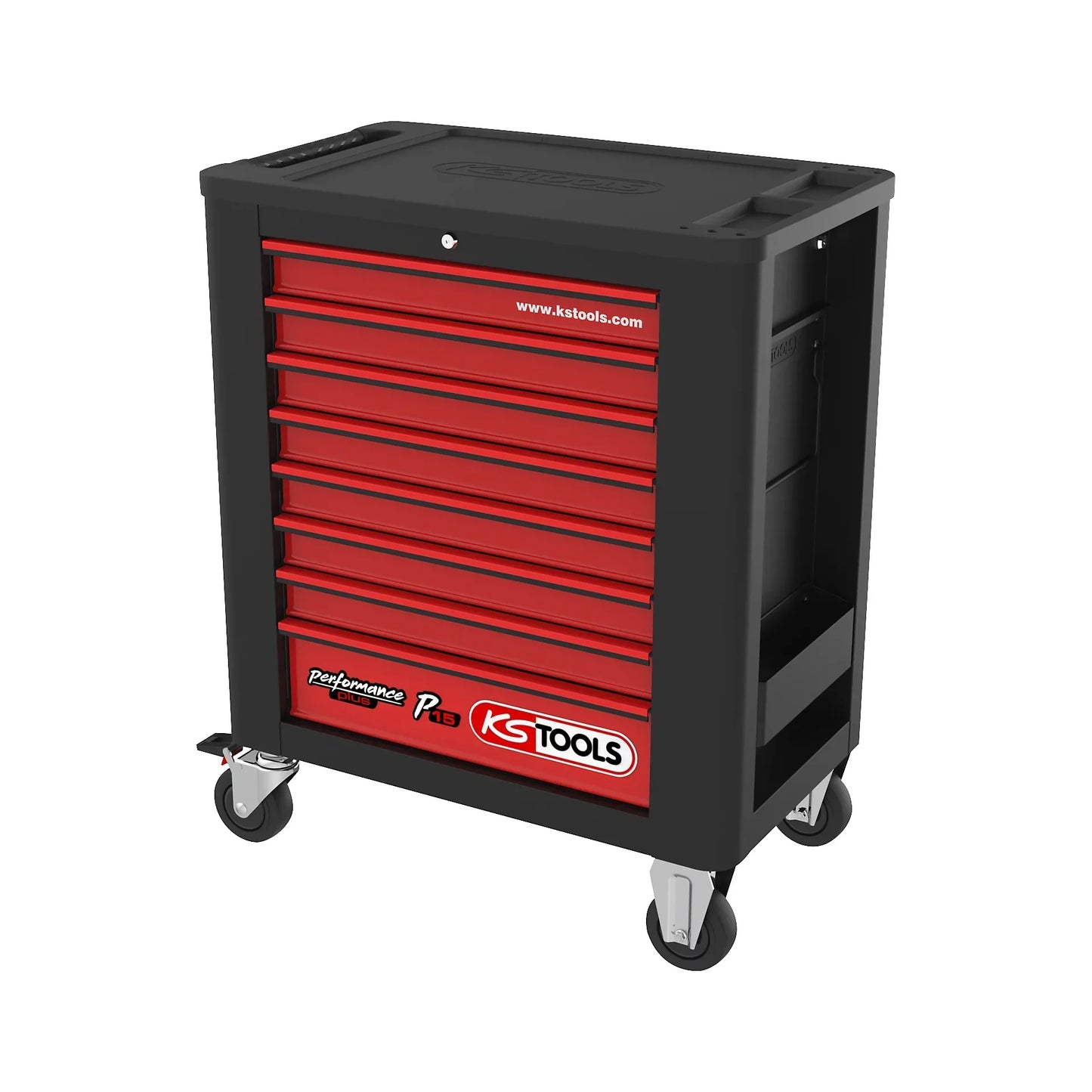 Performanceplus Werkstattwagen P15 - Kompletter Werkzeugsatz, 399 Teile mit 7 Schubladen