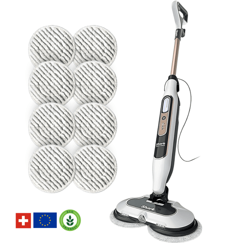 Shark® Dampf- & Scheuermopp – All-in-One mit LED, XL-Tank & 8 Pads