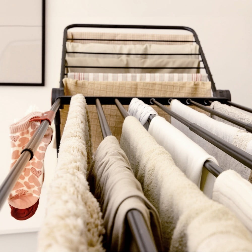 Vileda Infinity Flex® Wäscheständer für den Innenbereich, XXL-Leinen über 2 Meter, Stabil und Robust, Praktischer Transport