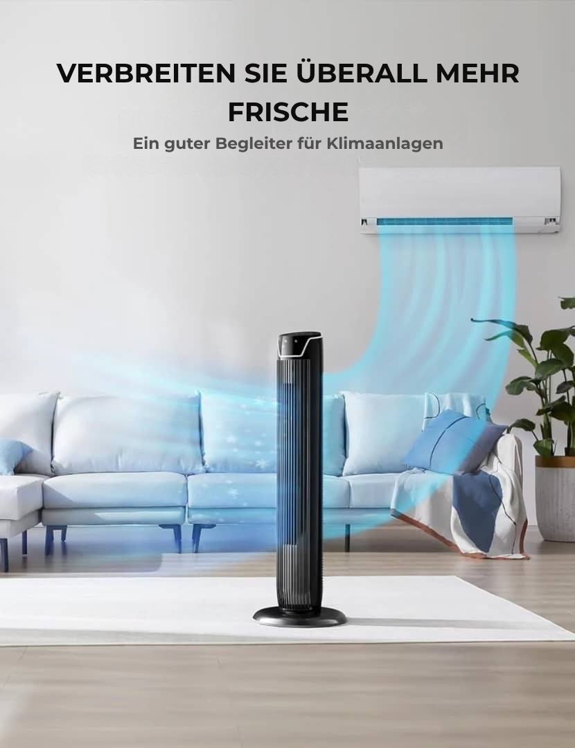 Midea - Schlanker Säulenventilator mit Fernbedienung
