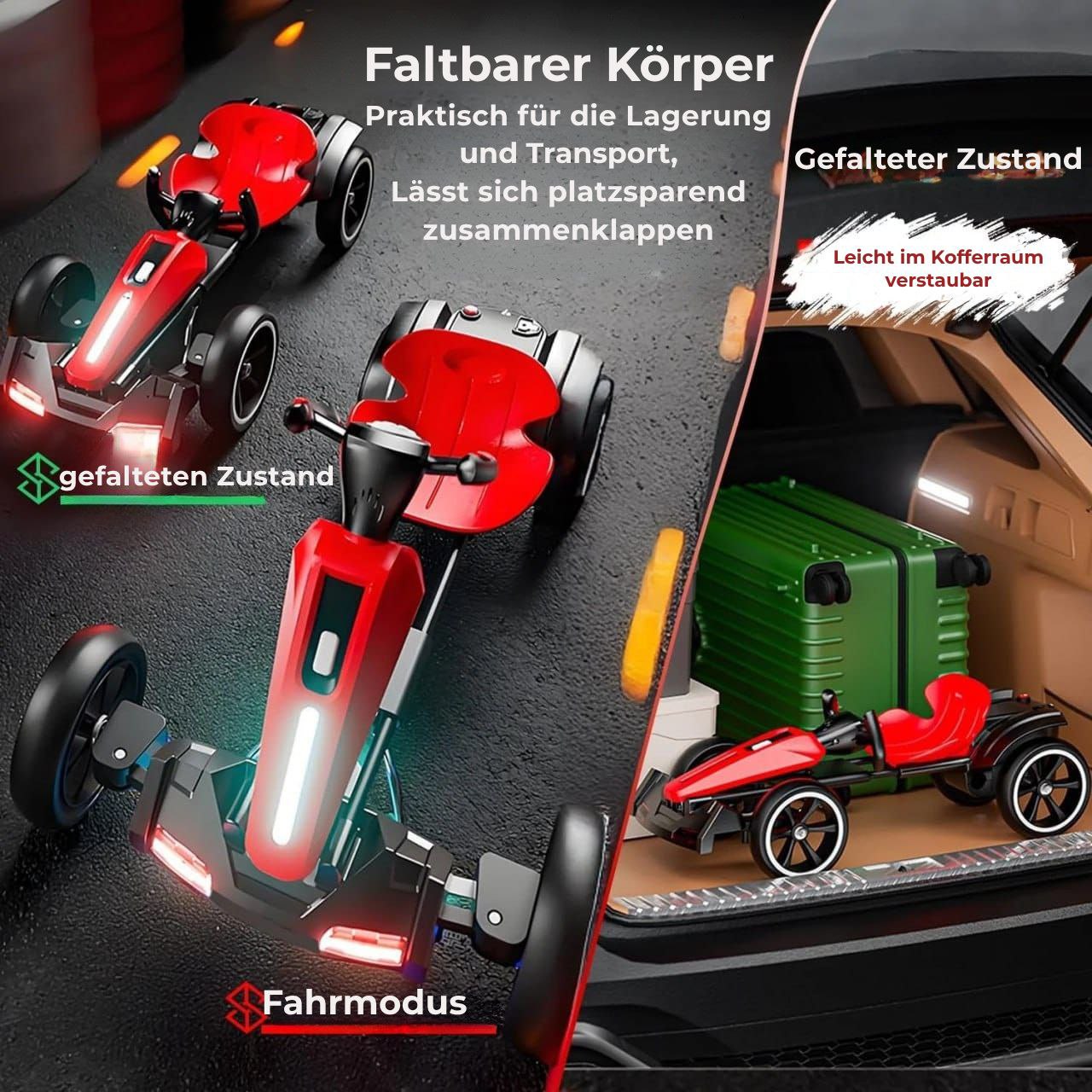 My Kart® - Faltbares 6V Elektro-Go-Kart für Kinder.