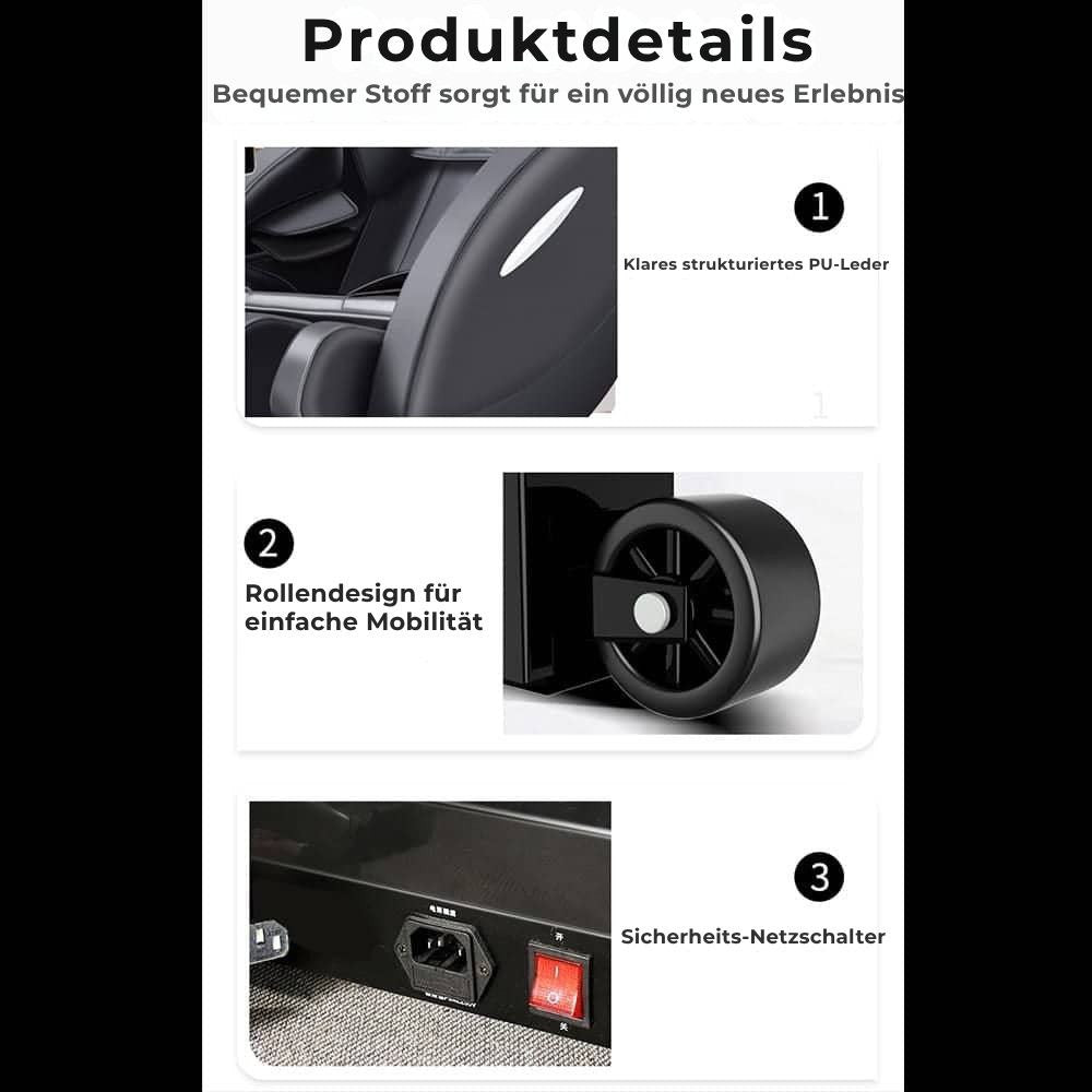 Massagestuhl A5 – Wärmetherapie, KI-Steuerung, Zero Gravity & Touchscreen