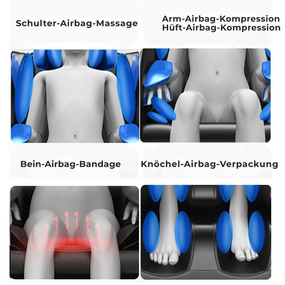 Massagestuhl A5 – Wärmetherapie, KI-Steuerung, Zero Gravity & Touchscreen