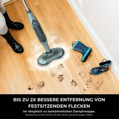 Shark® Dampf- & Scheuermopp – All-in-One mit LED, XL-Tank & 8 Pads