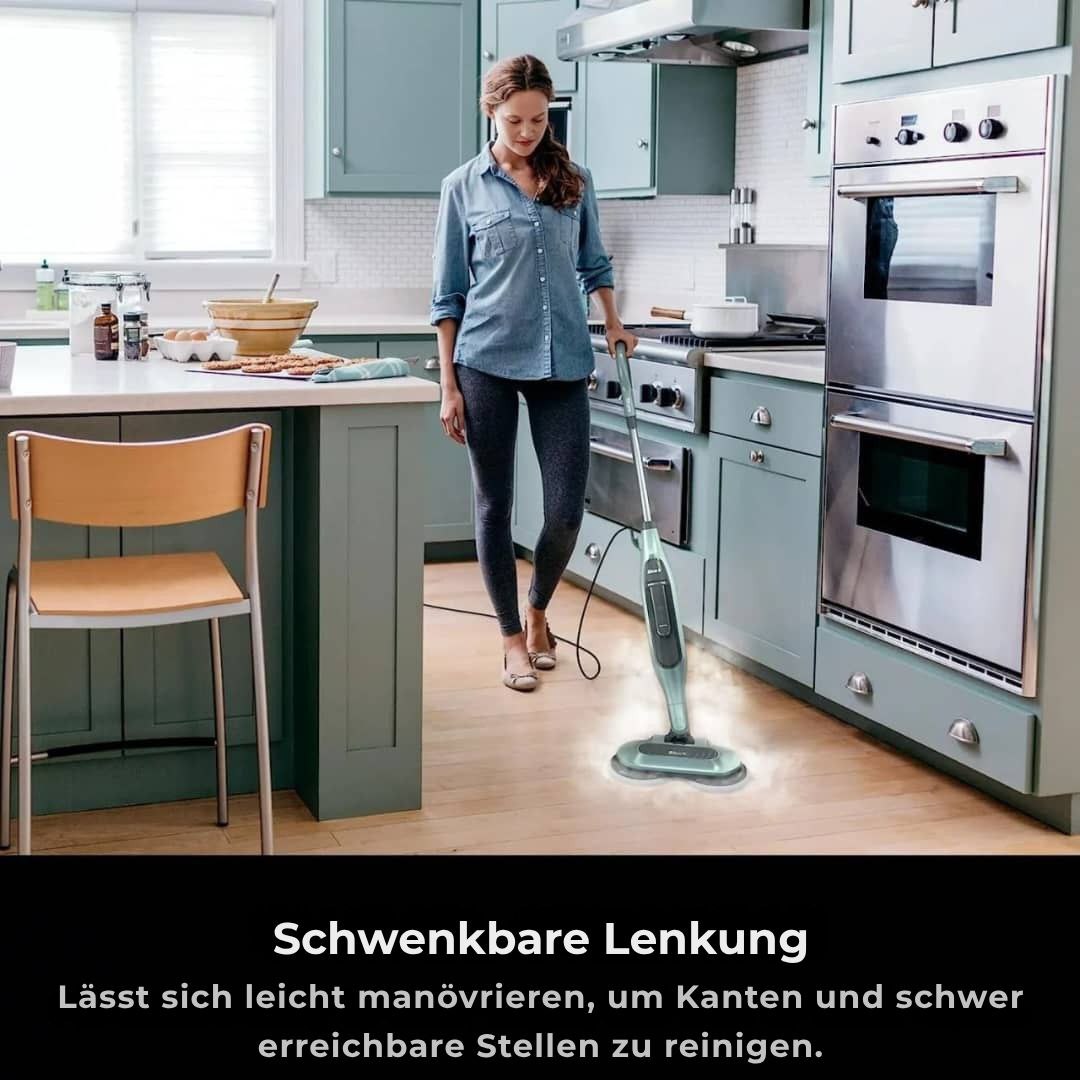 Shark® Dampf- & Scheuermopp – All-in-One mit LED, XL-Tank & 8 Pads