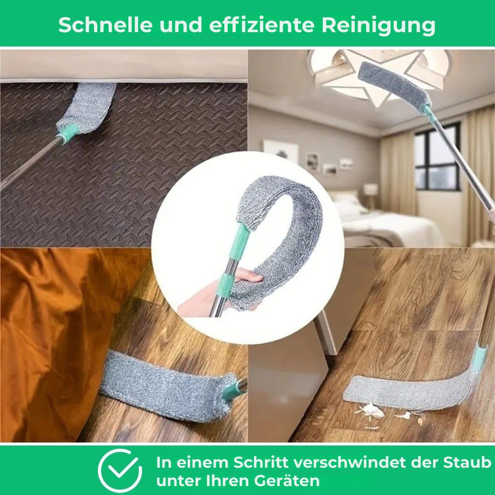 Ultraflacher Teleskopstaubwedel für schwer zugängliche Stellen