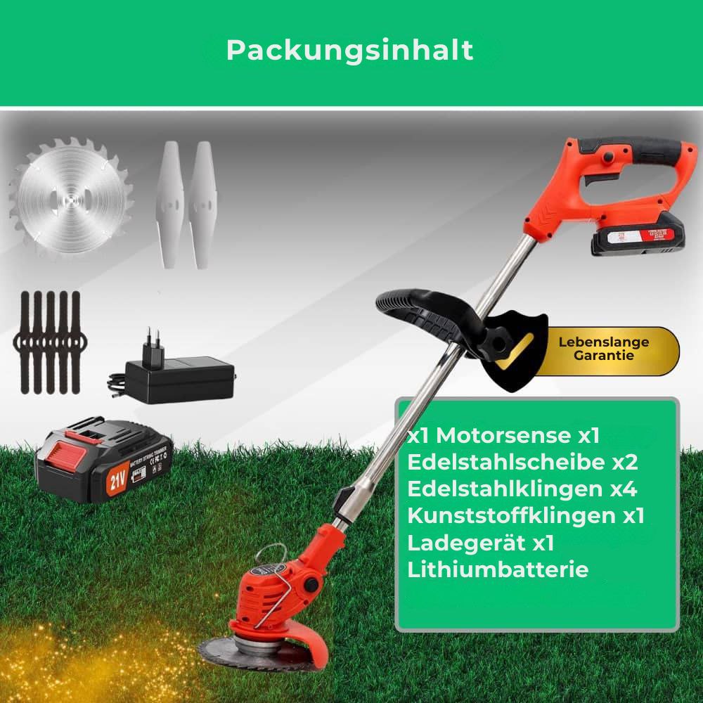 D80 PRO Akku-Freischneider mit hoher Leistung – zum Schneiden von Gras, Sträuchern und dicken Ästen