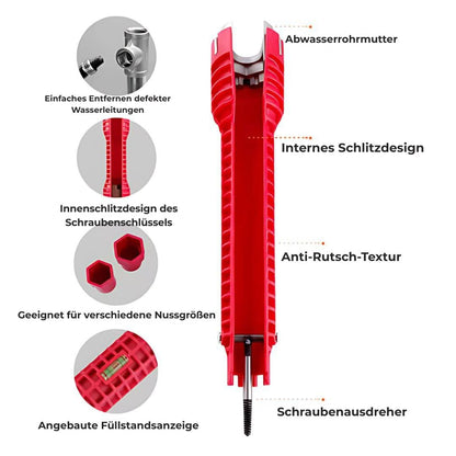 SinkWrench 1+1 GRATIS: Multifunktional Einfach Zu Bedienen Küchenspüle Schraubenschlüssel