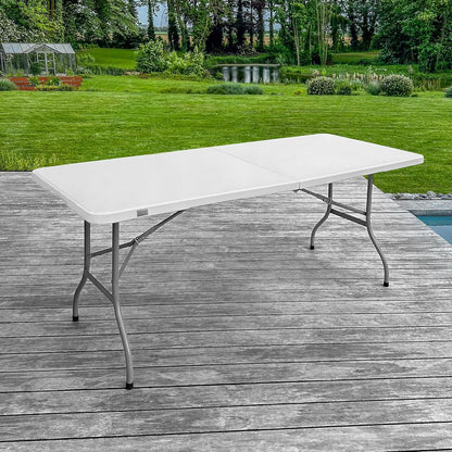 Klapptisch 180x74x74 cm Rechteckig Weiß